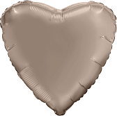 Сердце фольга Кремовое Сатин 45 см с гелием