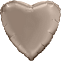 Сердце фольга Кремовое Сатин 45 см с гелием