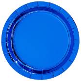 Тарелка фольг Синяя 17см 6 шт 1502-4887