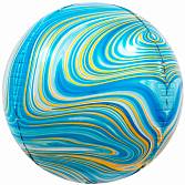 Сфера 3D Мраморная иллюзия голубой агат 24" (Китай)/550572В