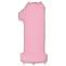 Цифра "1" -  пастель розовая в упак/ Flexmetal 1207-4295