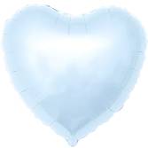 Сердце фольга Нежно-голубое 45 см с гелием