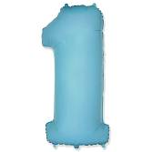 Цифра "1" -  пастель голубая в упак/ Flexmetal 1207-4294