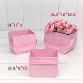 Коробка 12,5*9*10 см Розовая с закругленным дном 