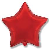 Звезда фольга Красная 45 см с гелием