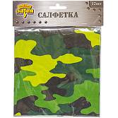 Салфетка Камуфляж 25 см 12 шт 1502-1986