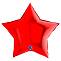 Звезда фольга Красная 92 см с гелием
