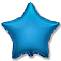Звезда фольга Синяя 45 см с гелием