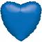 Сердце металлик синее 18" (Анаграм)/ 1204-0031