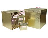 Коробка 18.5*18.5 см Куб Кожа Золото / SY 601-gold