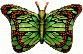 Бабочка крылья зеленые /Flexmetal 1207-3408