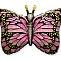 Бабочка крылья розовые 1207-3410 /Flexmetal