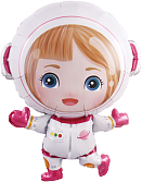 28" Девочка Космонавт, розовый/ Китай 21728