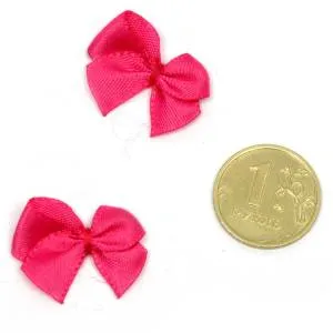 Бантик атласный 1 см. розовый / 1509-2764