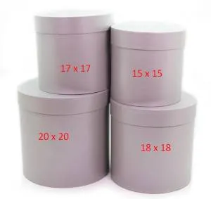 Коробка 17*17 см "Серебро перламутр" цилиндр