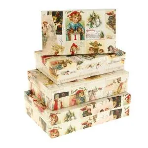 Коробка 26*16*6 см. "Новогодние открытки" / 07181