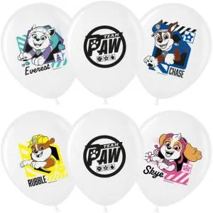 12" Щенячий патруль,Белый (25шт) / 501231