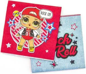 Салфетка "Куклы ЛОЛ" 33*33 см 12 шт./280534 1502-4691