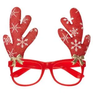 Карнавальные очки Оленьи золото/красный / 6232277