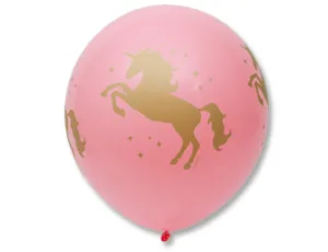 24" Единорог розовый Шелкография пастель