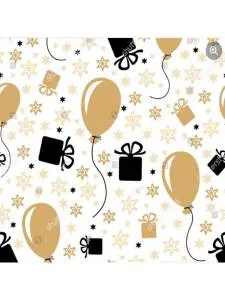 Бумага упак. "Шарики и подарки" 70*100 см 10 листов  /УБ-8949