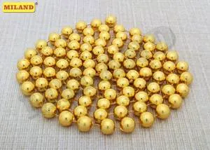 Бусы на елку 1,4 см*1,8 м Золотые