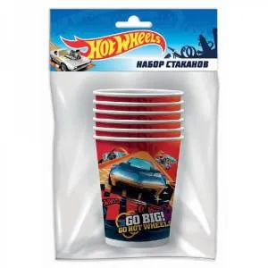 Стаканы "Hot Wheels" 250 мл 6 шт. 1502-5432