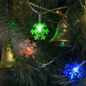 Гирлянда "Снежинки большие" 5м. МУЛЬТИ / 703327