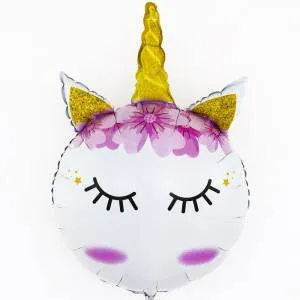 Голова, Сказочный Единорог-Золотой Рог 32" (Китай)/15489