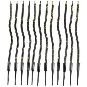 Свечи "Волна" черные искры с подст. 13 см 12 шт. / 1502-6692