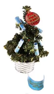 Елка с пожеланиями 20 см. 728378,328379,728380,728382