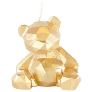 Свеча "Медведь" граненый Золото 6*5 см./3952