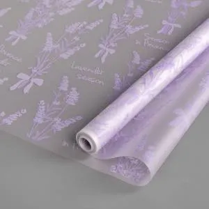 Пленка матовая "Прованс Лаванда" 0,6*7,5 м. бледно-фиолетовый / 20109