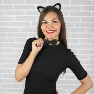 Карнавальный набор "Стильная кошечка" ободок+бабочка 2528180