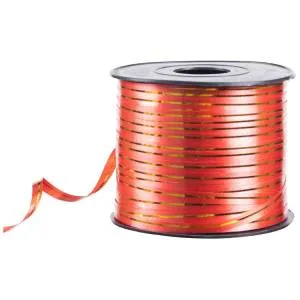 Лента c золотой полоской 5 мм*230 м Красная / 1302-1554