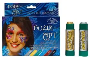 Аквагрим БОДИ-АРТ перламутр,6 карандашей