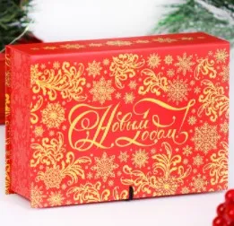 Коробка-книга Снежинки С НГ 150*250*70мм/КК-2370