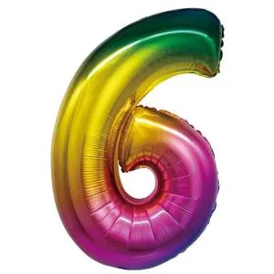 Цифра "6" - радуга в упак/ Китай