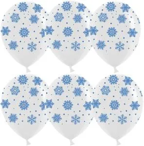 Снежинка, белый пастель 12" (Китай) 25 шт/612744 