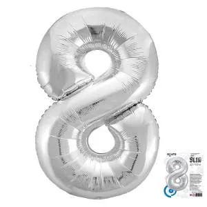 Цифра 8 - 40" Slim Серебро (Россия) / 754580/1207-3829