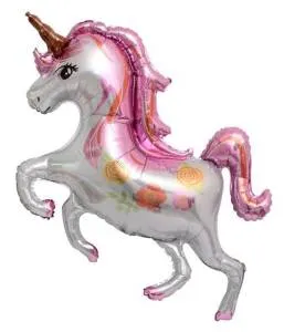 Единорог розовый в цветочках 47"/119 см (Китай)