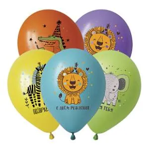 12" СДР Животные Африки, ассорти пастель (Вьетнам) DECOBAL / 312850-50