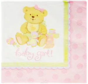 Cалфетки бумажные "Медвежонок Девочка" 33 см 16шт