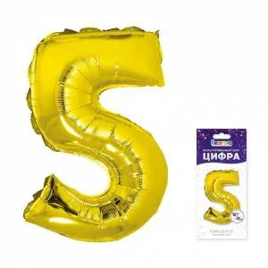 Цифра "5" Золото 16"/ Китай 1206-0914