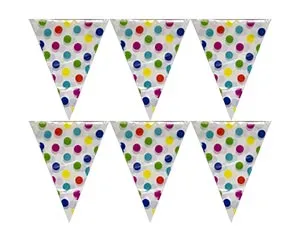 Гирлянда - вымпел  "Горошек мульти" 3,60 м                  