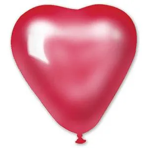 Сердце 10" металлик красное (ит)               