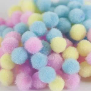 Помпончики 1 см, Праздничный микс 100 шт. / 6231521