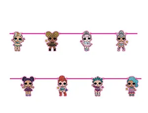 Гирлянда - буквы  "Куклы ЛОЛ", 2,30м 1505-1750       