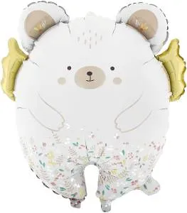 23" Мишка с золотыми крылышками, сатин / Китай 23791