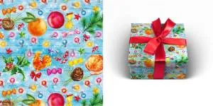 Бумага упак. Новогодняя атмосфера 70*100см /УБ-0647                 